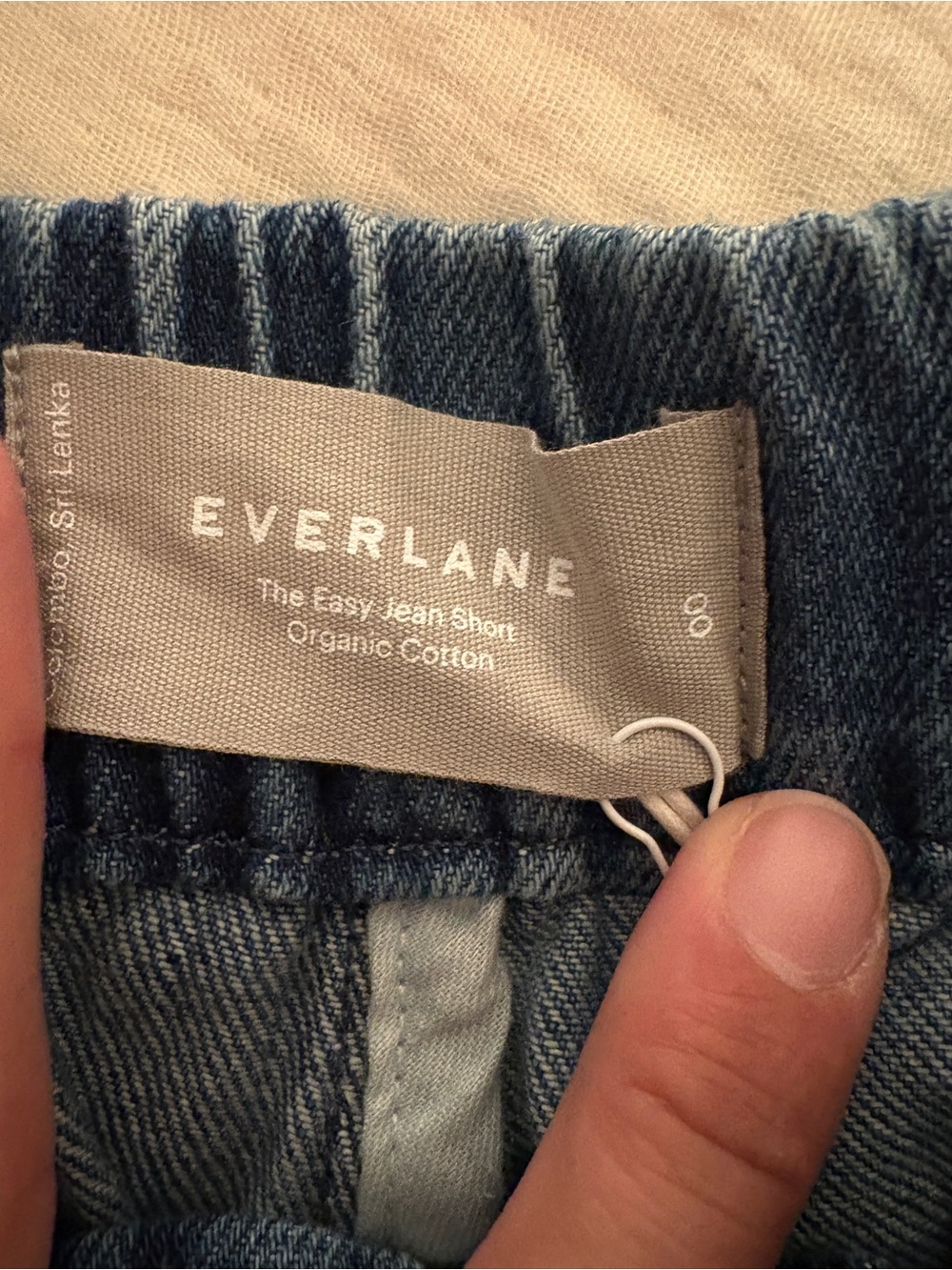 Everlane Easy Jean Short NWT Elastic-Waist Jean 00 - Picture 2 of 3